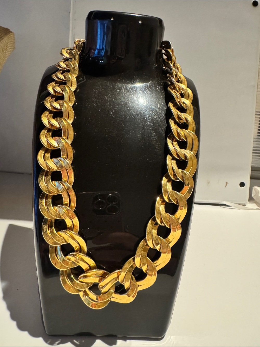 MONET vintage Chunky Cuban Link Necklace – - Picture 11 of 13